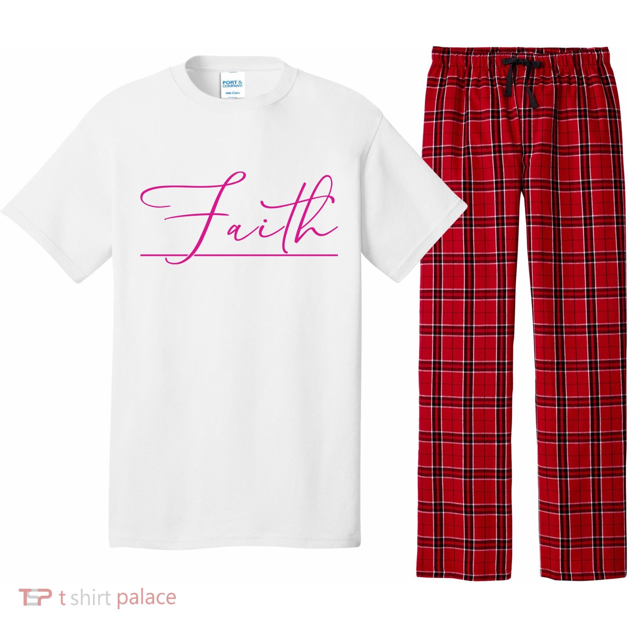 Faith Pink Christian Pajama Set