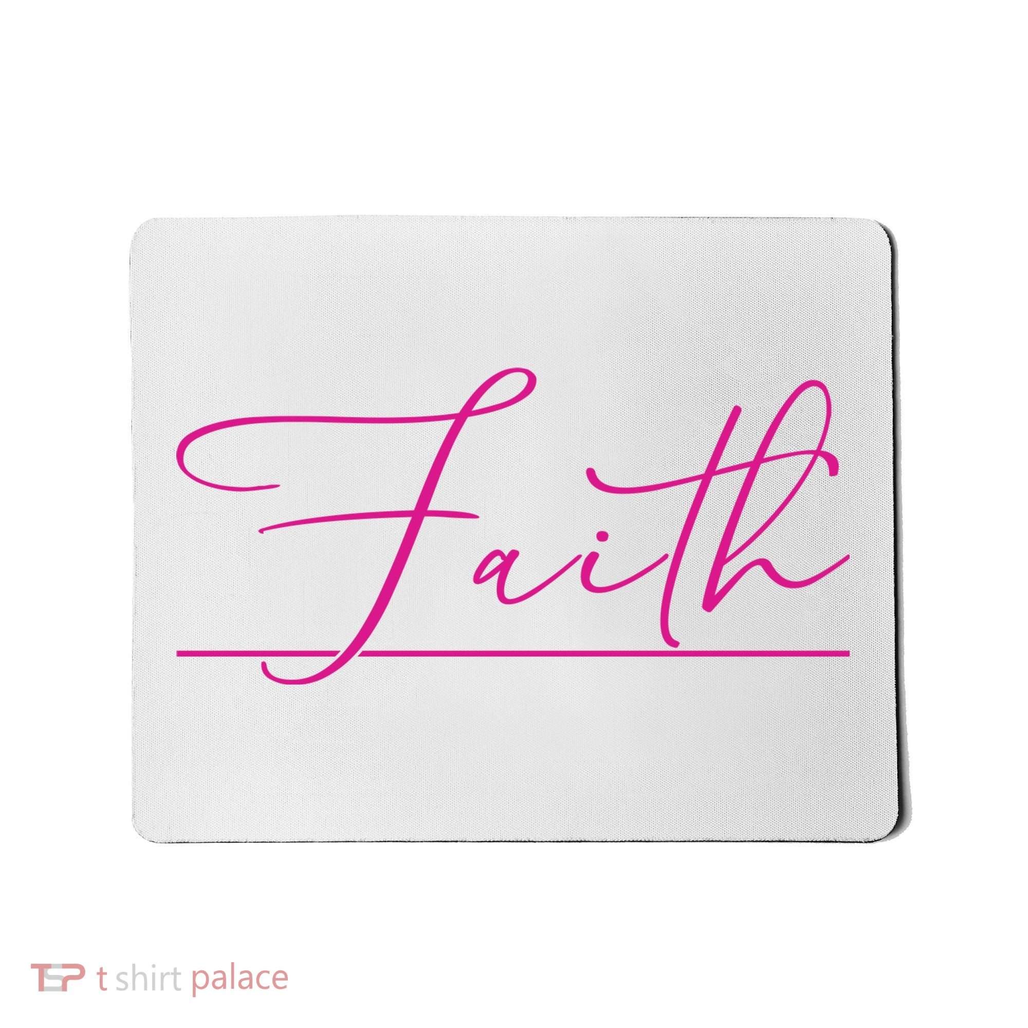Faith Pink Christian Mousepad