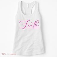 Faith Pink Christian Women's Tank Top thumb 0