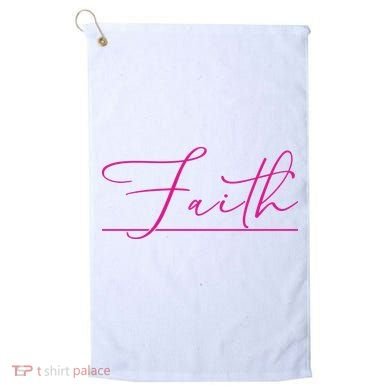 Faith Pink Christian Golf Towel