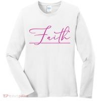 Faith Pink Christian Women's Long Sleeve Shirt thumb 0