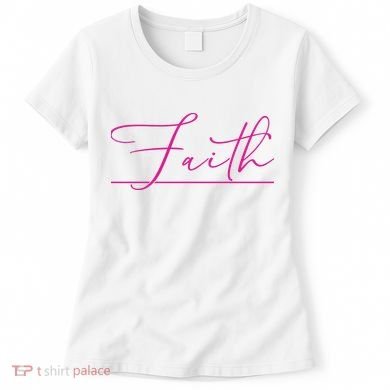 Faith Pink Christian Women's T-Shirt