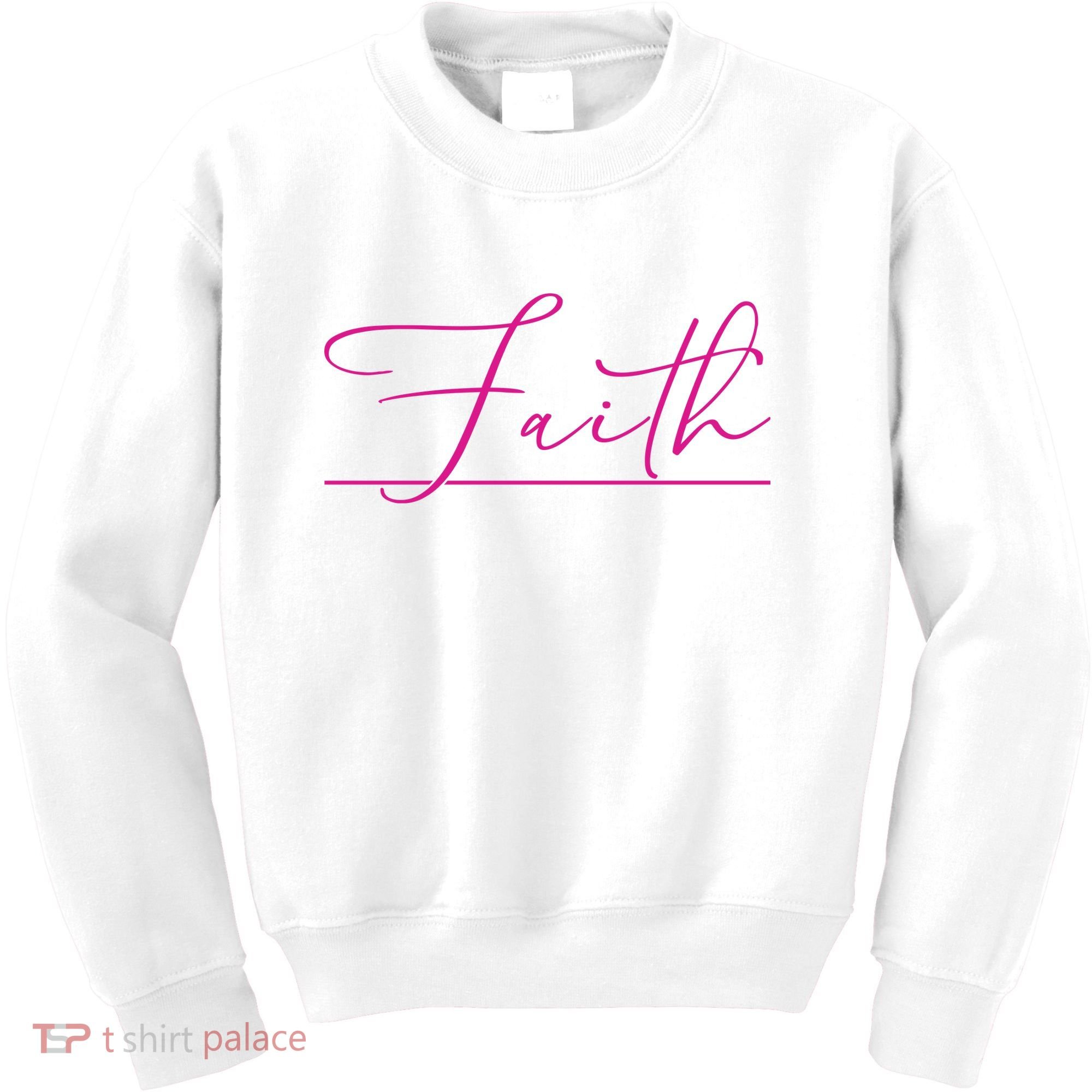 Faith Pink Christian Kids Sweatshirt