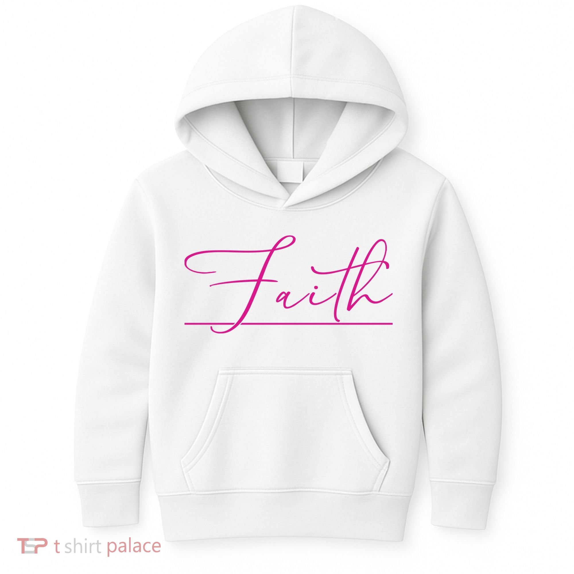 Faith Pink Christian Kids Hoodie