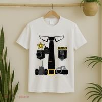 Funny Police Costume Police Officer Pretend Im A Police Man T-Shirt thumb 2