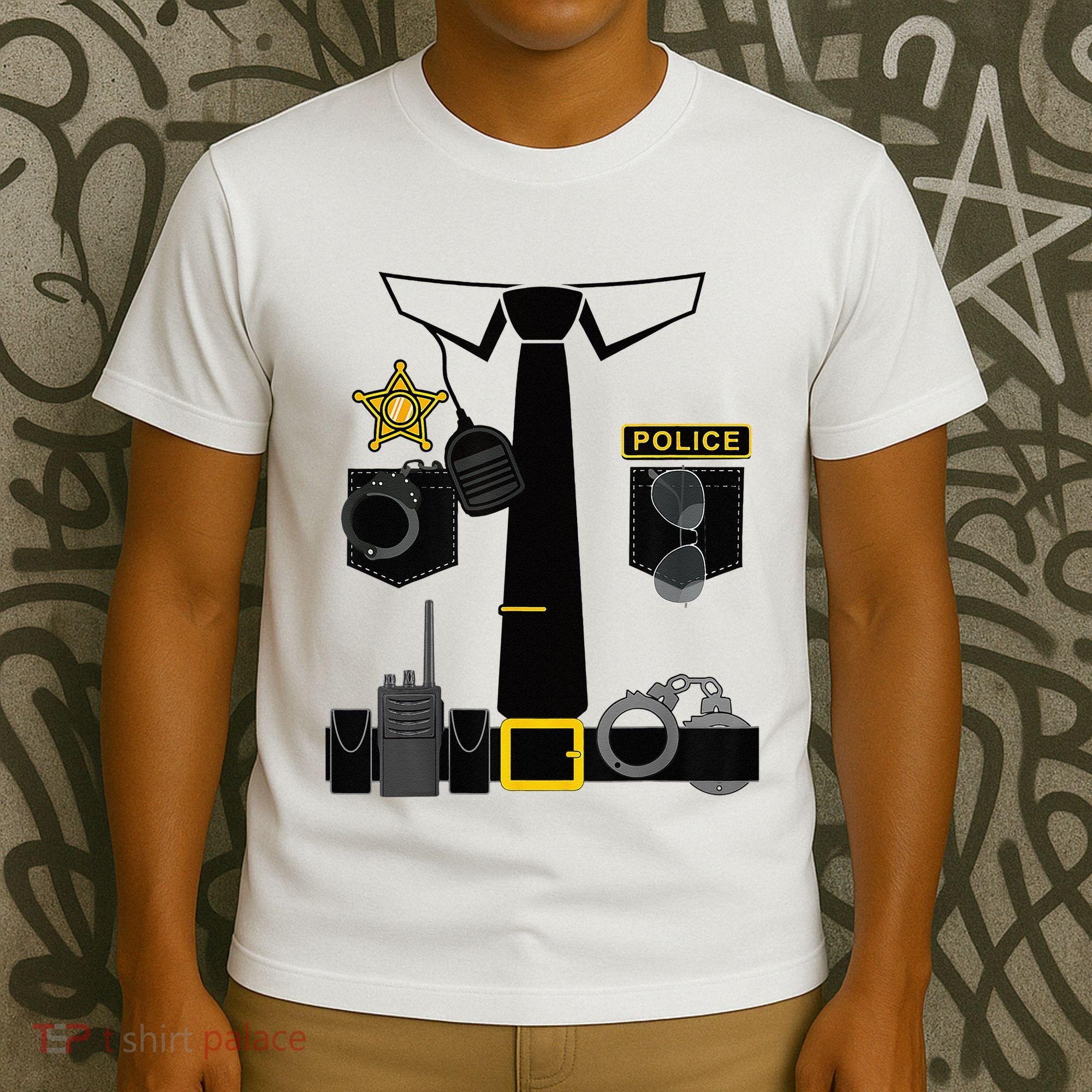 Funny Police Costume Police Officer Pretend Im A Police Man T-Shirt