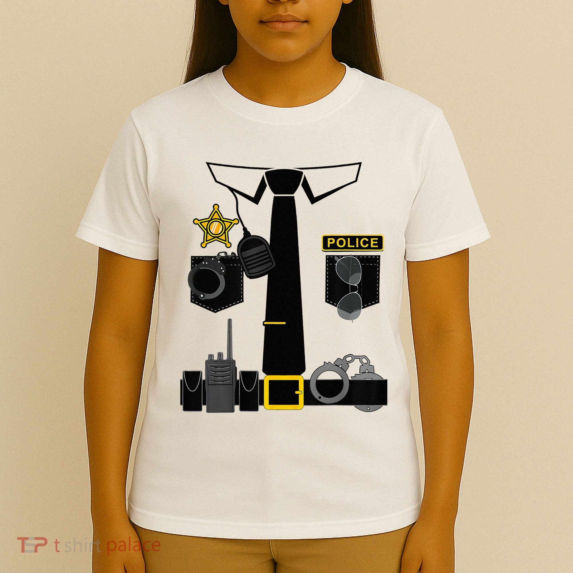 Funny Police Costume Police Officer Pretend Im A Police Man T-Shirt