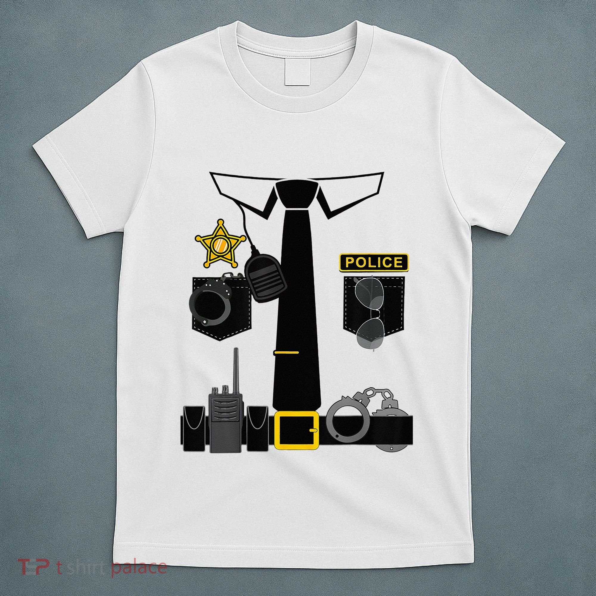 Funny Police Costume Police Officer Pretend Im A Police Man T-Shirt