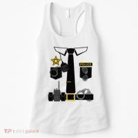 Funny Police Costume Police Officer Pretend Im A Police Man Women's Tank Top thumb 0