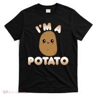 Funny Potato Costume Cute Kawaii Style Smiling I'm A Potato Gift T-Shirt thumb 0