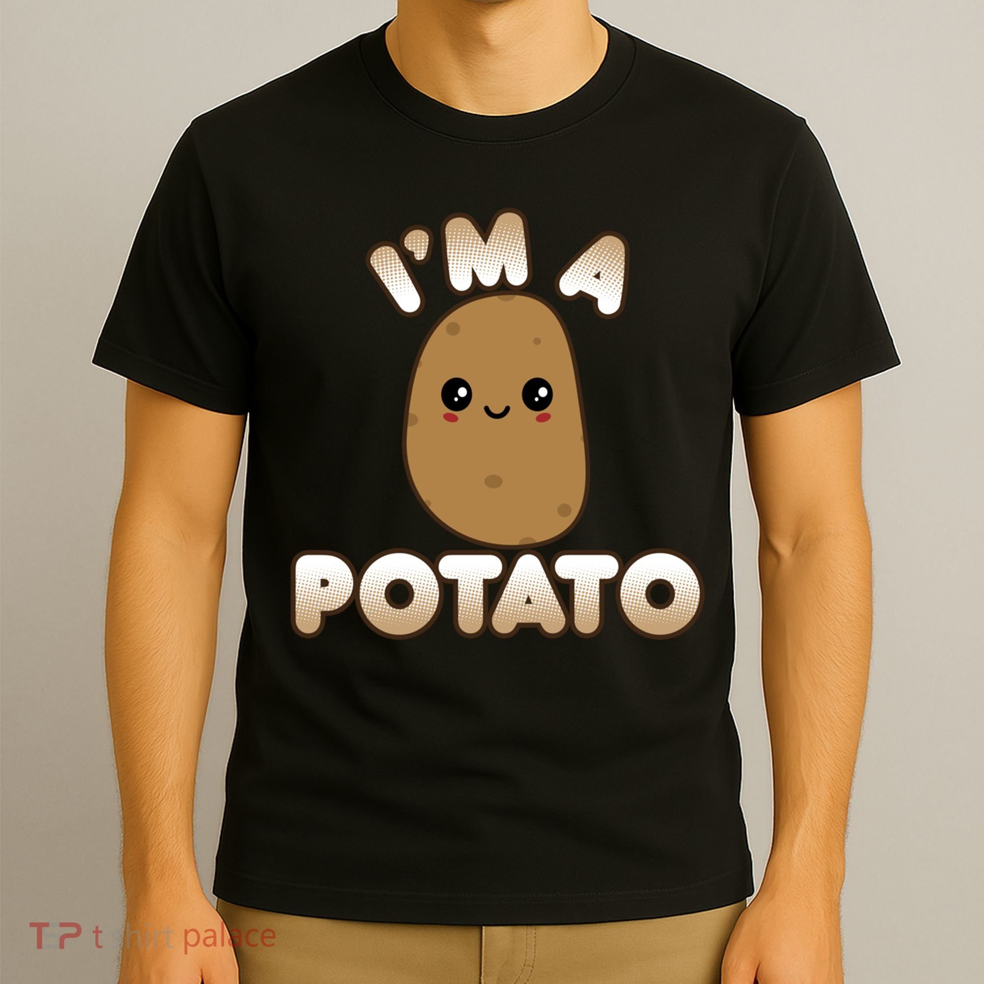 Funny Potato Costume Cute Kawaii Style Smiling I'm A Potato Gift T-Shirt