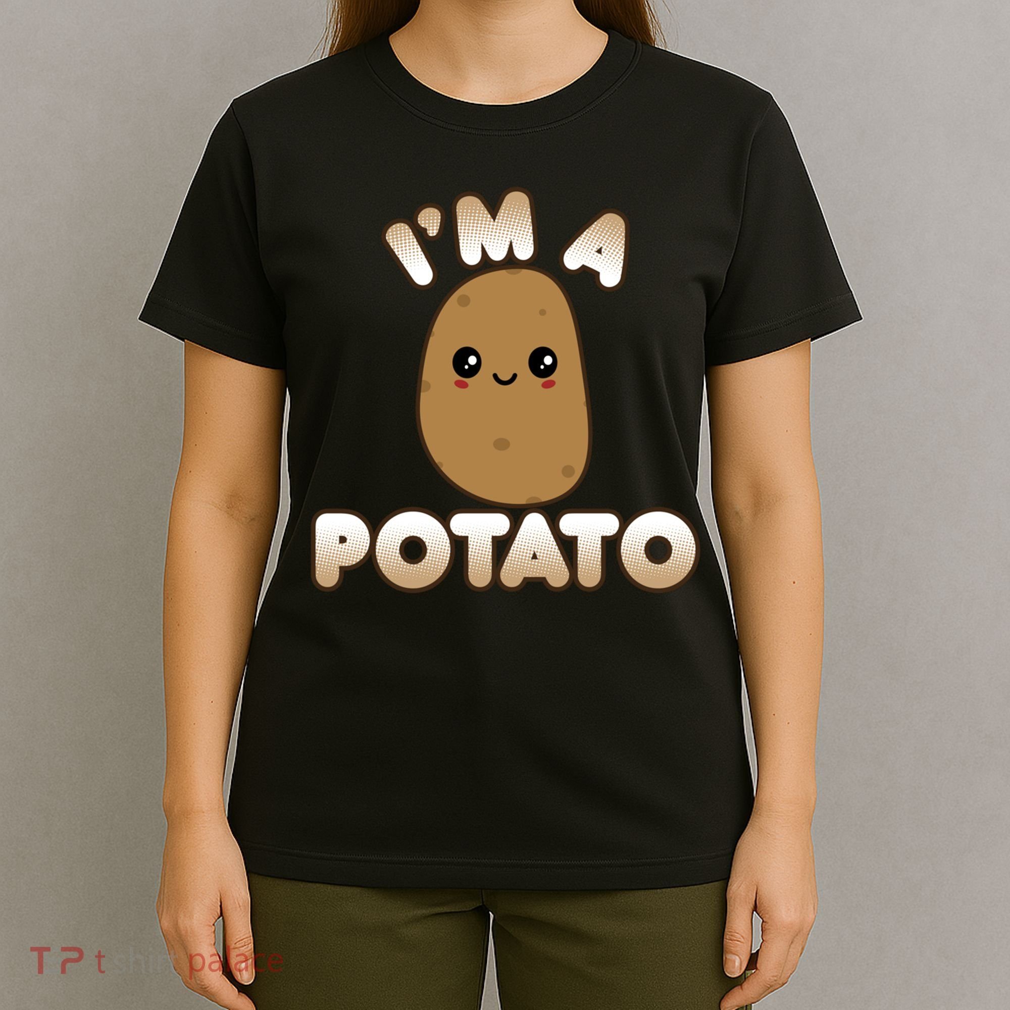 Funny Potato Costume Cute Kawaii Style Smiling I'm A Potato Gift T-Shirt