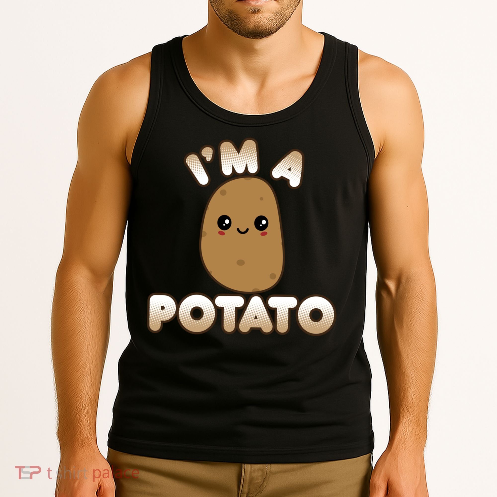 Funny Potato Costume Cute Kawaii Style Smiling I'm A Potato Gift Tank Top