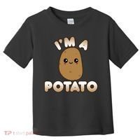 Funny Potato Costume Cute Kawaii Style Smiling I'm A Potato Gift Toddler T-Shirt thumb 0