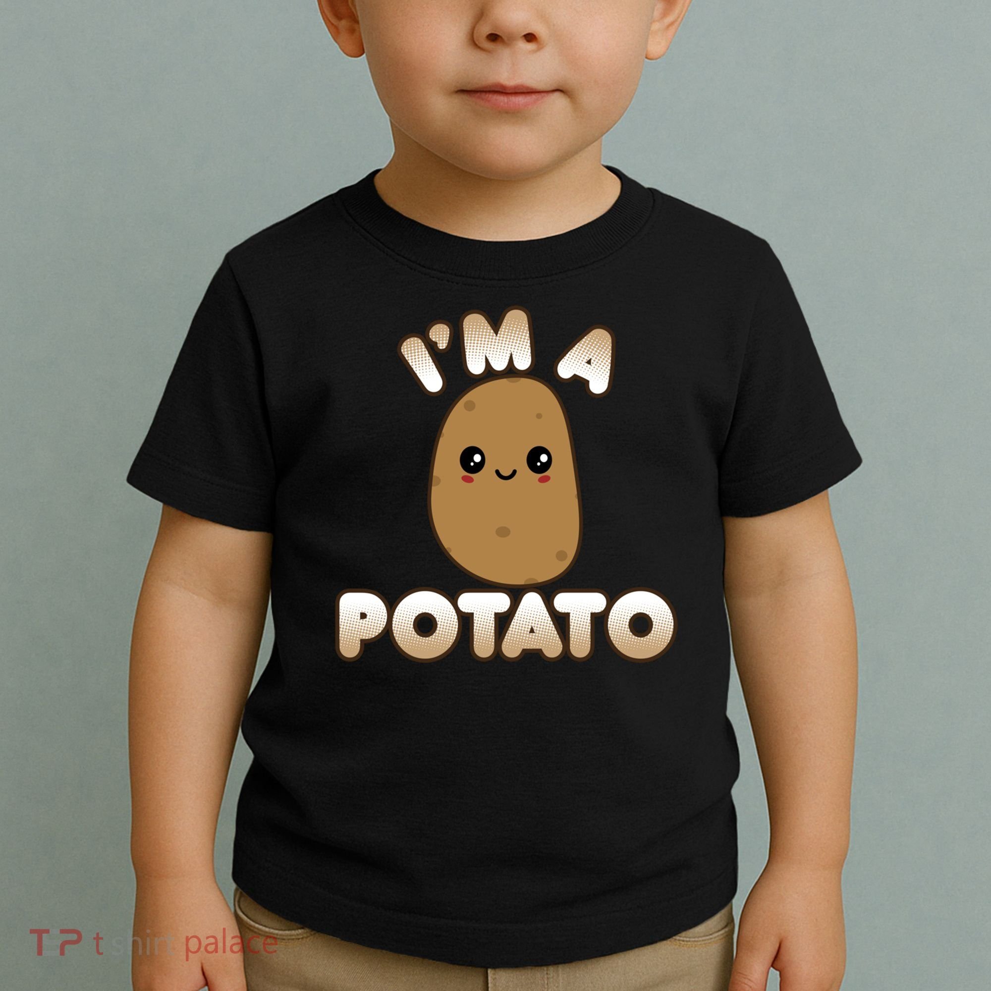 Funny Potato Costume Cute Kawaii Style Smiling I'm A Potato Gift Toddler T-Shirt