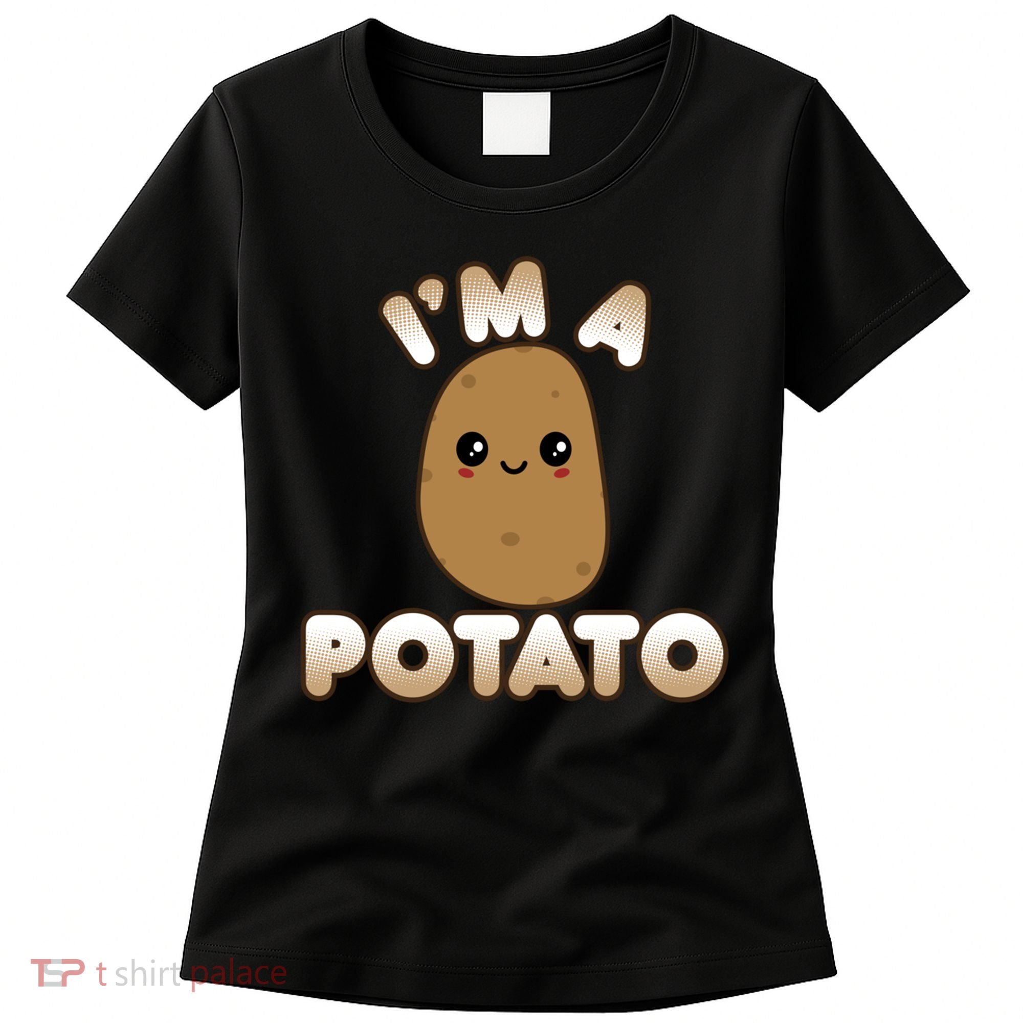 Funny Potato Costume Cute Kawaii Style Smiling I'm A Potato Gift Women's T-Shirt