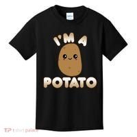 Funny Potato Costume Cute Kawaii Style Smiling I'm A Potato Gift Kids T-Shirt thumb 0