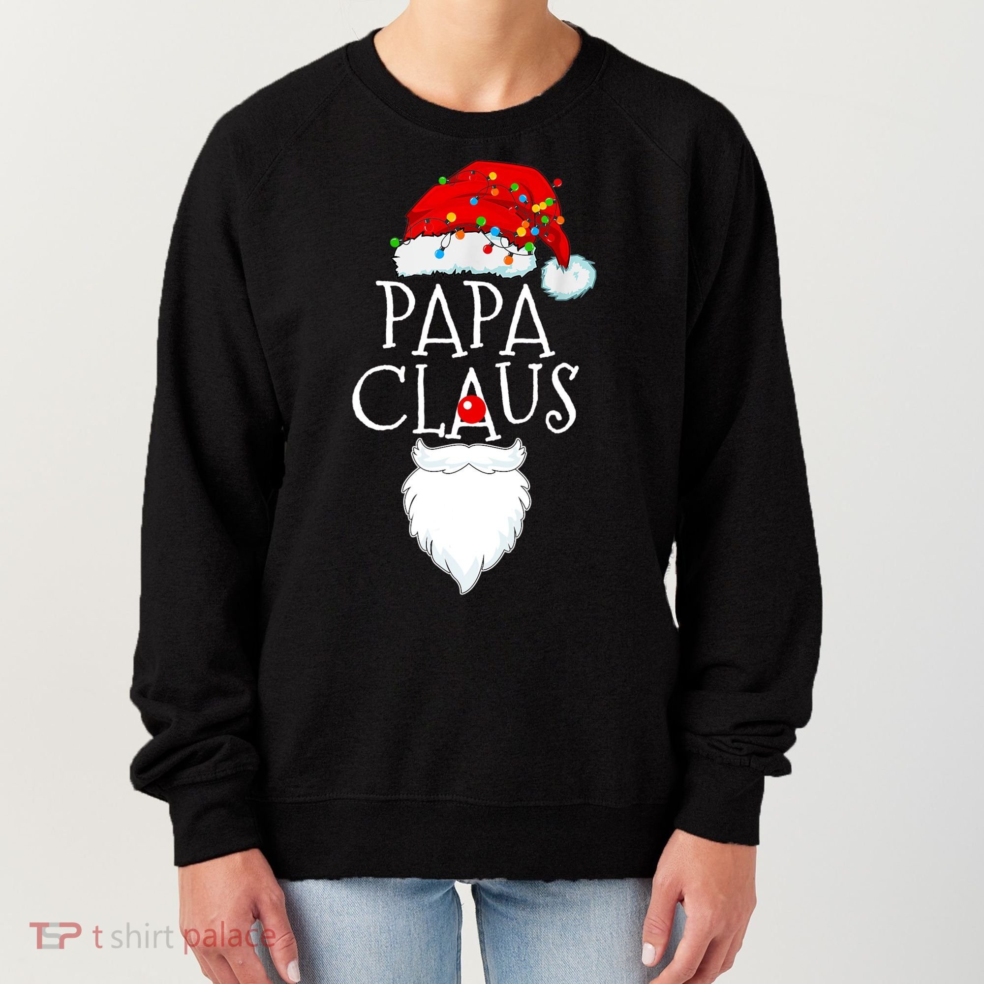 Funny Papa Claus Christmas Pajamas Santa Gift Women's Sweatshirt