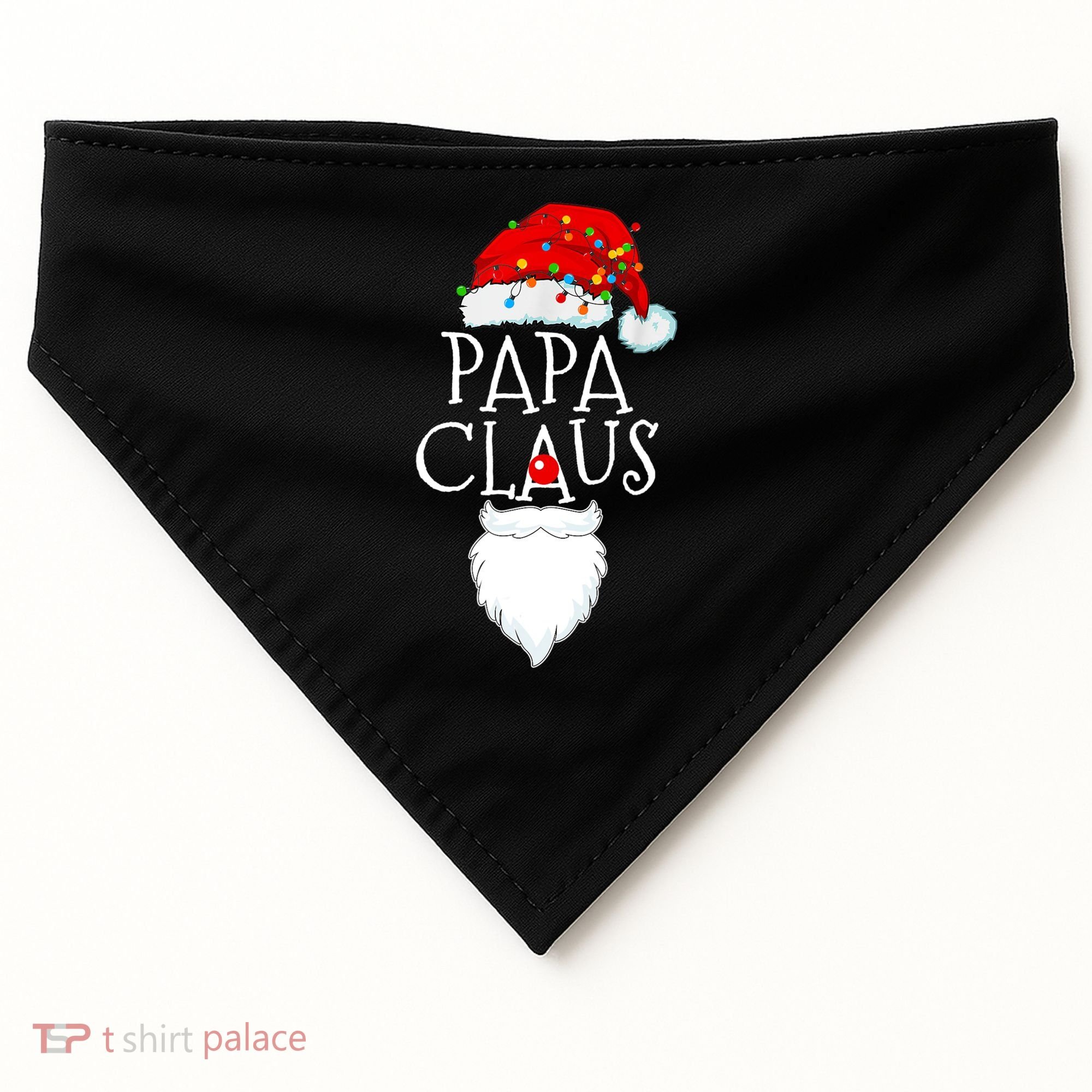 Funny Papa Claus Christmas Pajamas Santa Gift USA-Made Doggie Bandana
