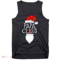 Funny Papa Claus Christmas Pajamas Santa Gift Tank Top thumb 0