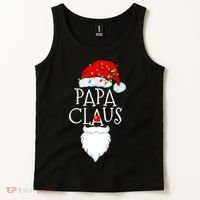 Funny Papa Claus Christmas Pajamas Santa Gift Tank Top thumb 2