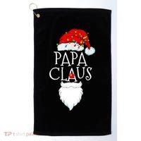 Funny Papa Claus Christmas Pajamas Santa Gift Golf Towel thumb 0