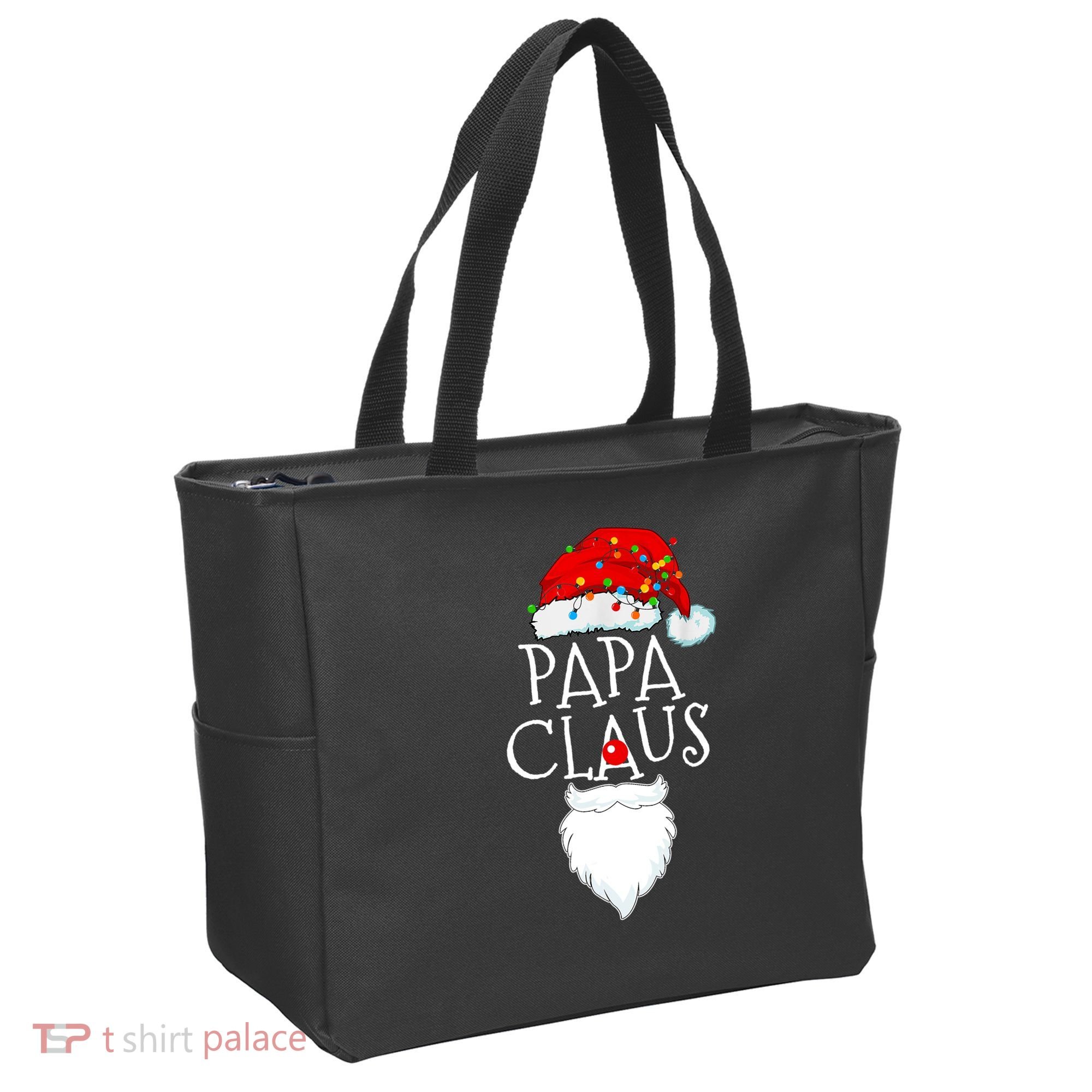 Funny Papa Claus Christmas Pajamas Santa Gift Tote Bag