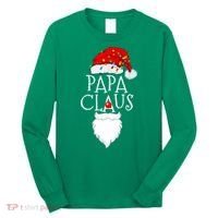 Funny Papa Claus Christmas Pajamas Santa Gift Long Sleeve Shirt thumb 0