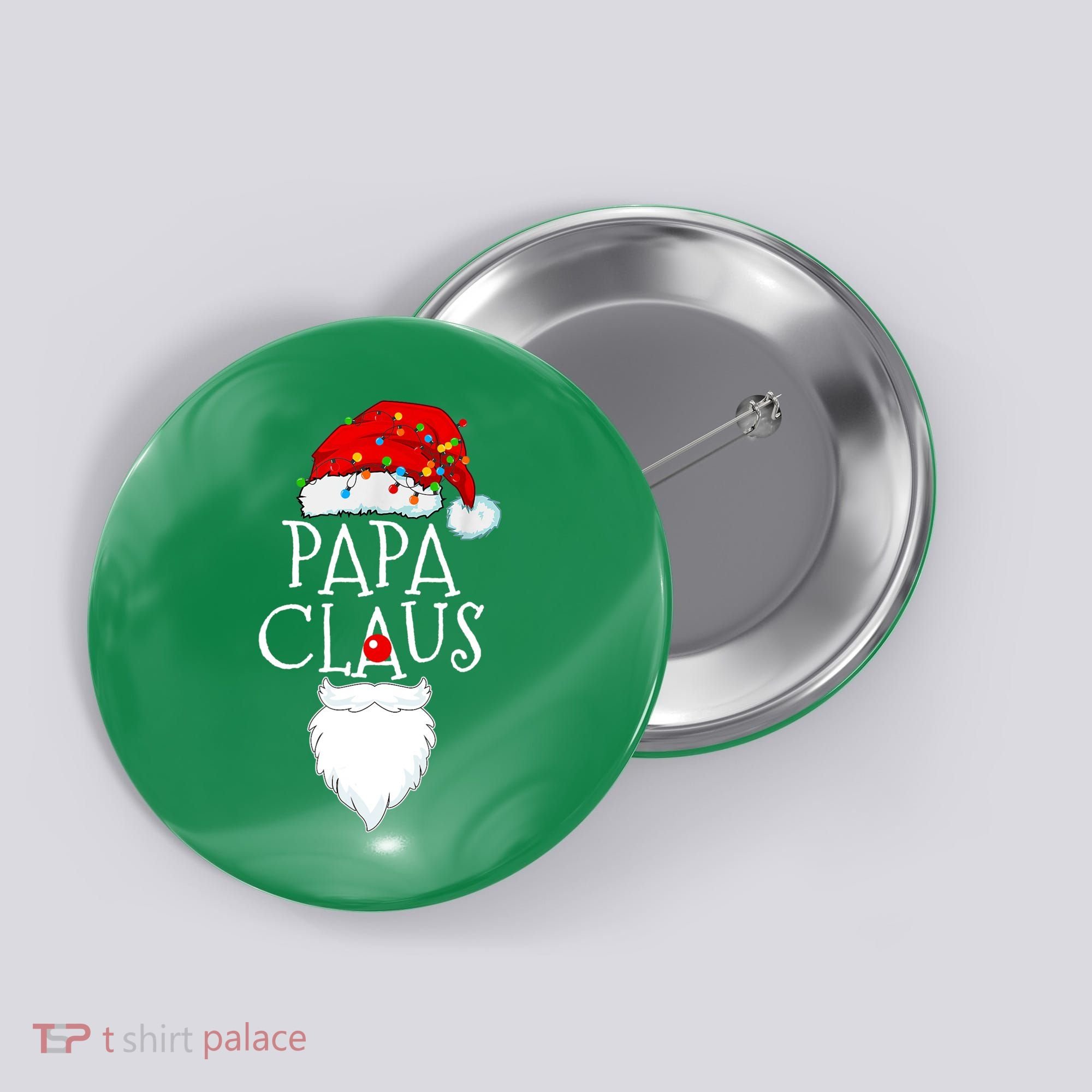Funny Papa Claus Christmas Pajamas Santa Gift Button