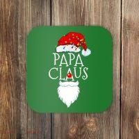Funny Papa Claus Christmas Pajamas Santa Gift Coaster thumb 0