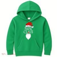 Funny Papa Claus Christmas Pajamas Santa Gift Kids Hoodie thumb 0