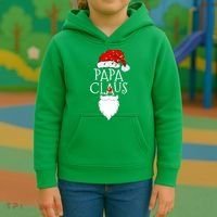 Funny Papa Claus Christmas Pajamas Santa Gift Kids Hoodie thumb 3