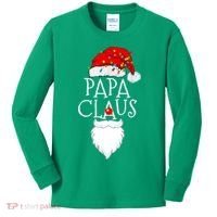 Funny Papa Claus Christmas Pajamas Santa Gift Kids Long Sleeve Shirt thumb 0