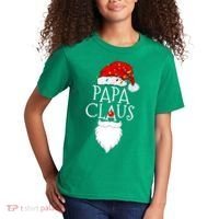 Funny Papa Claus Christmas Pajamas Santa Gift Kids T-Shirt thumb 2