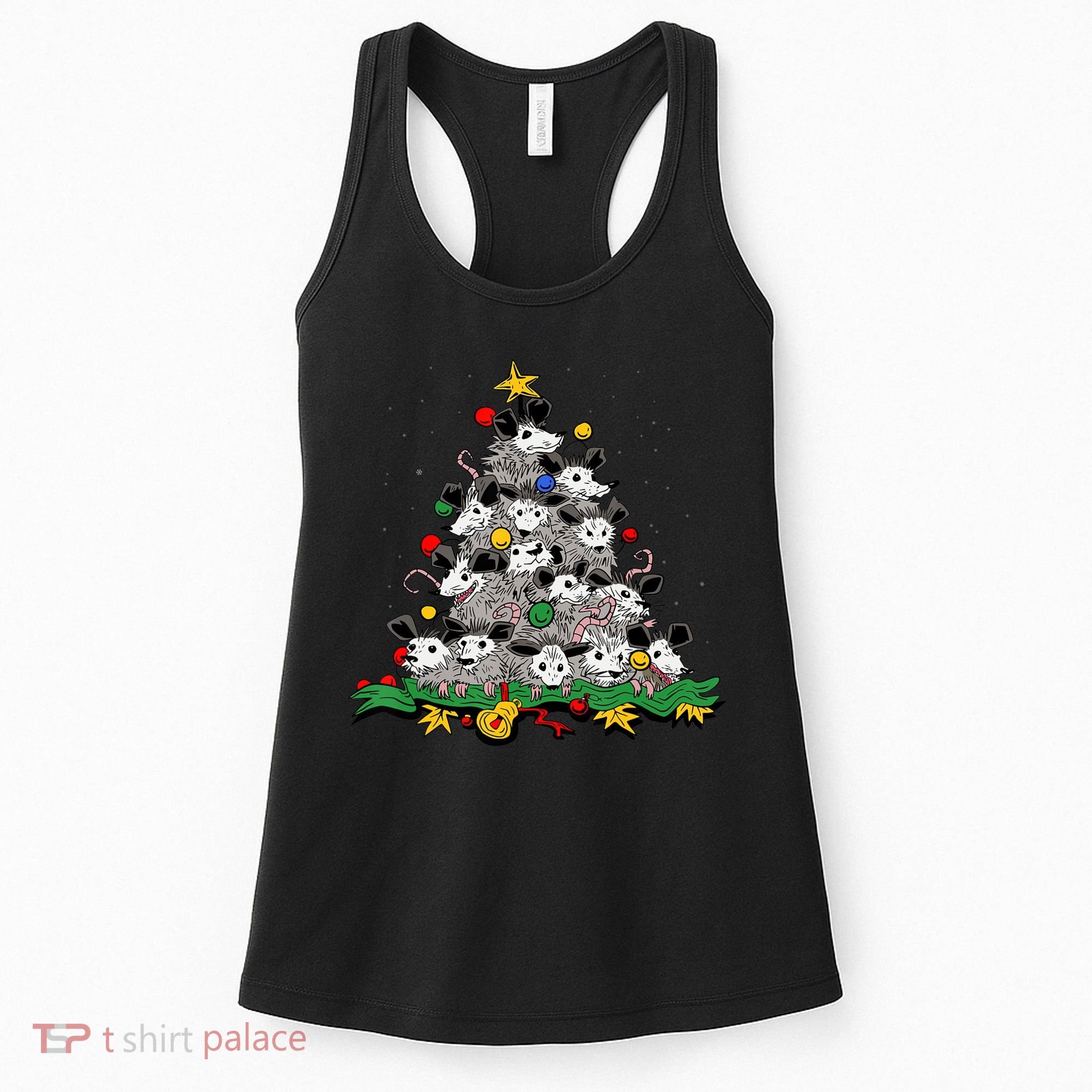 Funny Possum Christmas Tree Ornament Decor Opossum Lovers Women's Tank Top