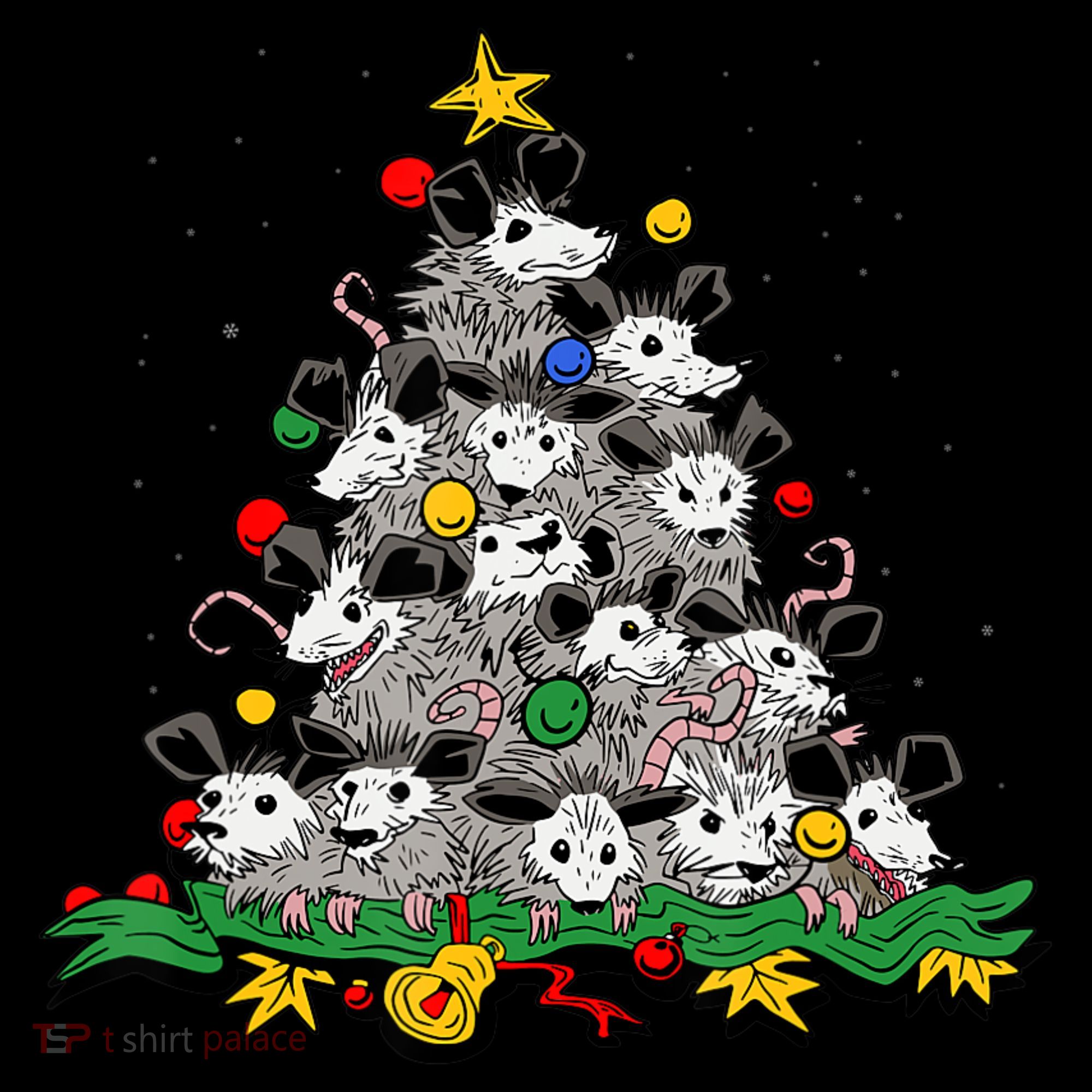 Funny Possum Christmas Tree Ornament Decor Opossum Lovers Women's Tank Top