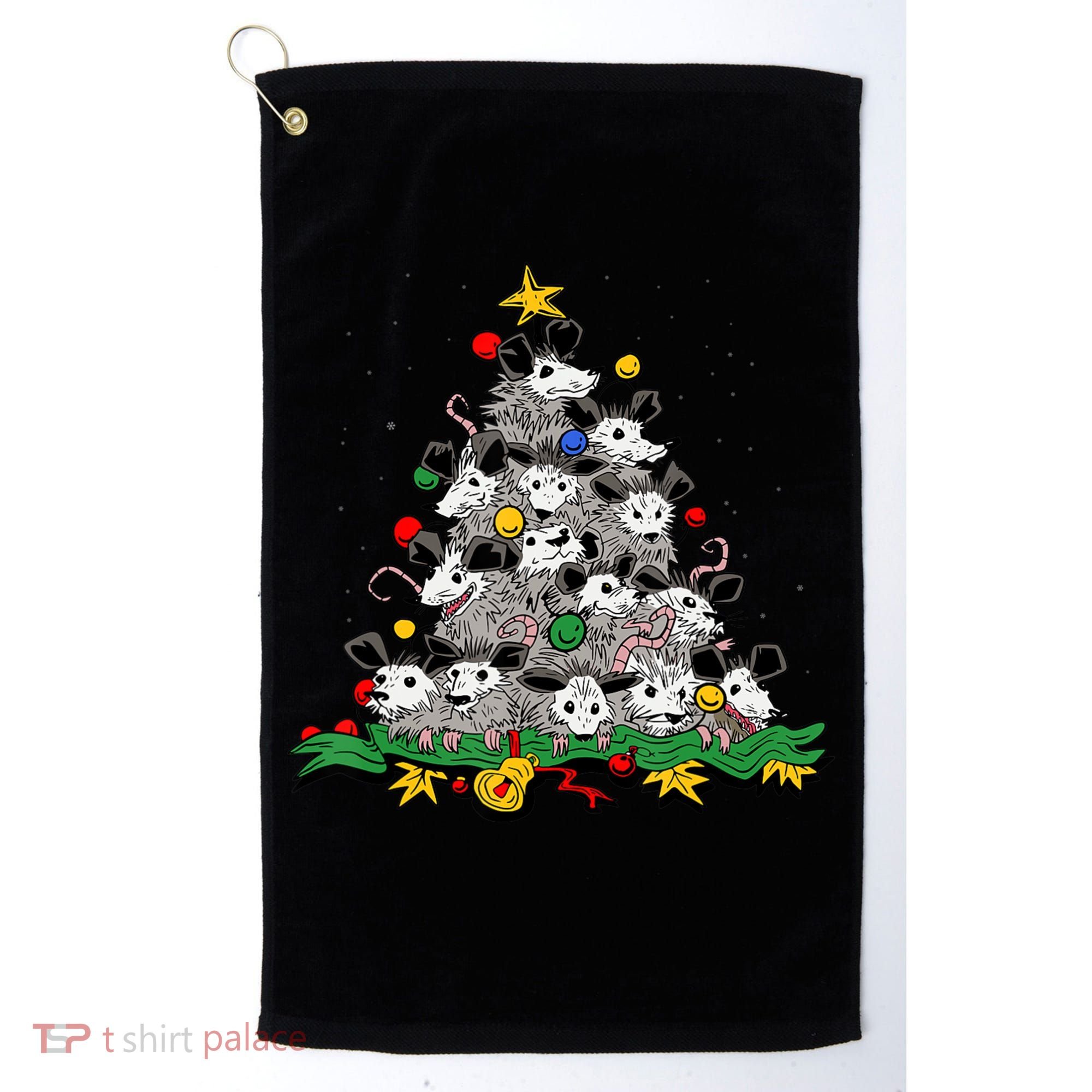 Funny Possum Christmas Tree Ornament Decor Opossum Lovers Golf Towel