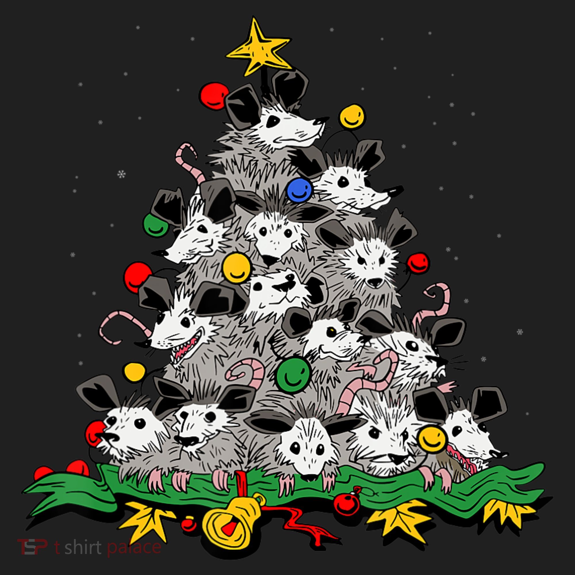 Funny Possum Christmas Tree Ornament Decor Opossum Lovers Golf Towel