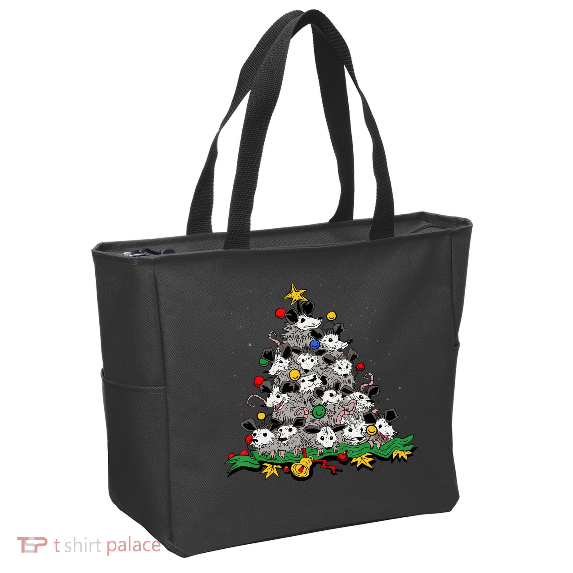 Funny Possum Christmas Tree Ornament Decor Opossum Lovers Tote Bag