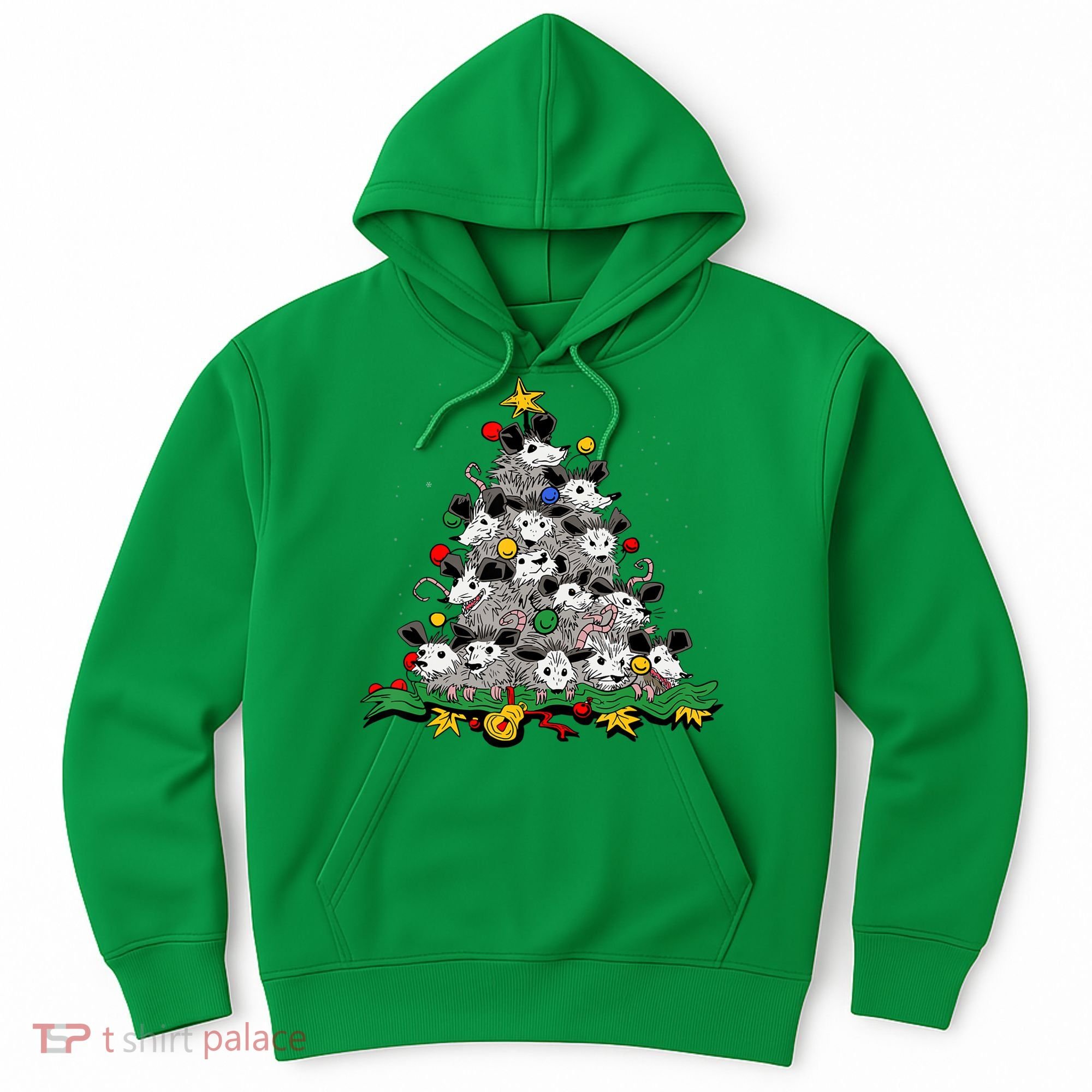 Funny Possum Christmas Tree Ornament Decor Opossum Lovers Hoodie
