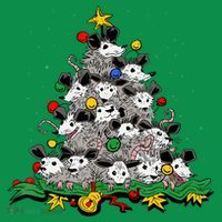 Funny Possum Christmas Tree Ornament Decor Opossum Lovers Hoodie thumb 7