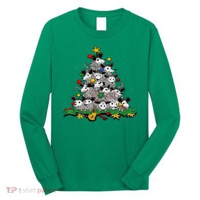 Funny Possum Christmas Tree Ornament Decor Opossum Lovers Long Sleeve Shirt