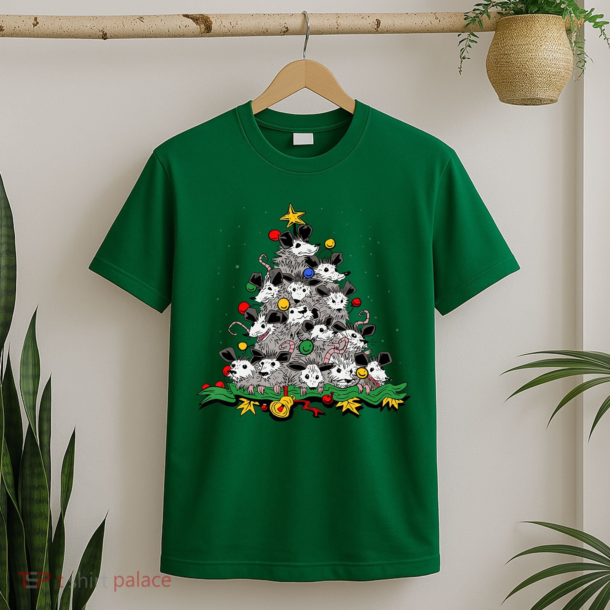 Funny Possum Christmas Tree Ornament Decor Opossum Lovers T-Shirt