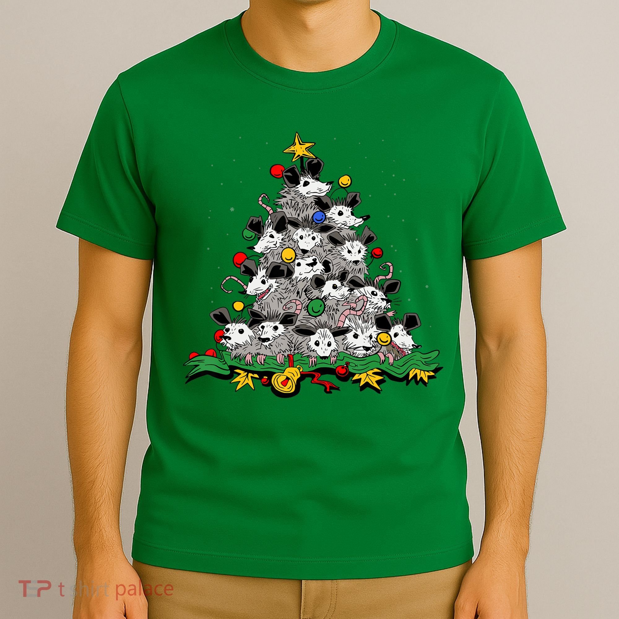 Funny Possum Christmas Tree Ornament Decor Opossum Lovers T-Shirt
