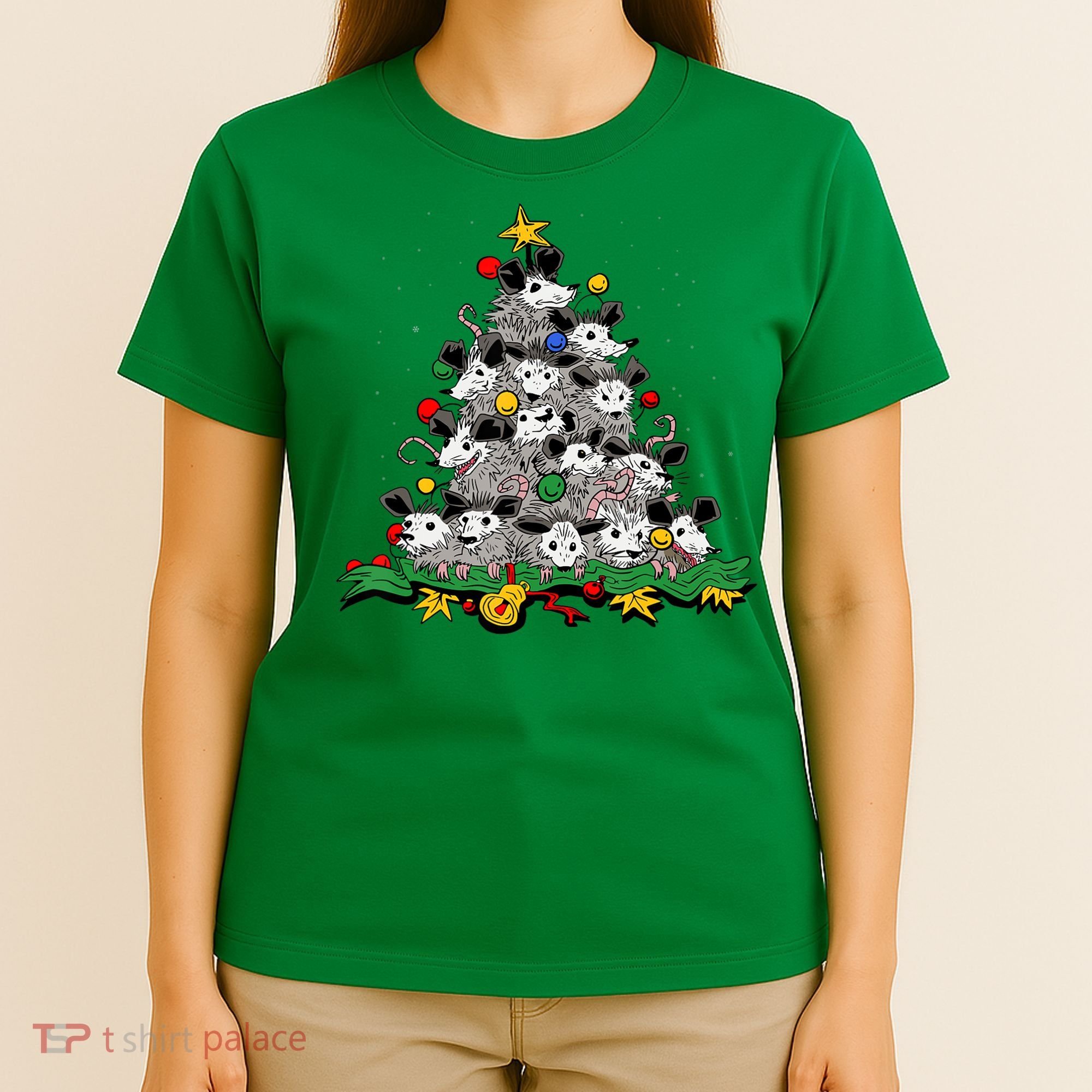 Funny Possum Christmas Tree Ornament Decor Opossum Lovers T-Shirt