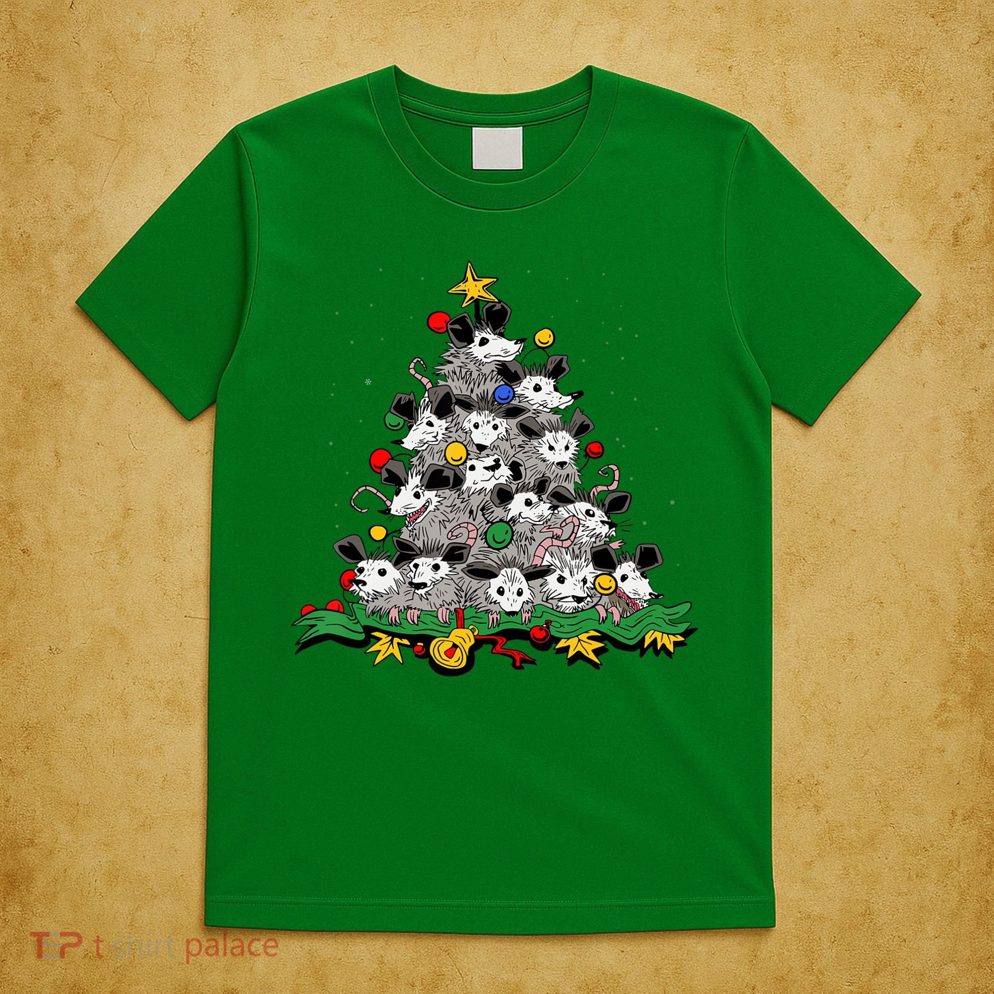 Funny Possum Christmas Tree Ornament Decor Opossum Lovers T-Shirt