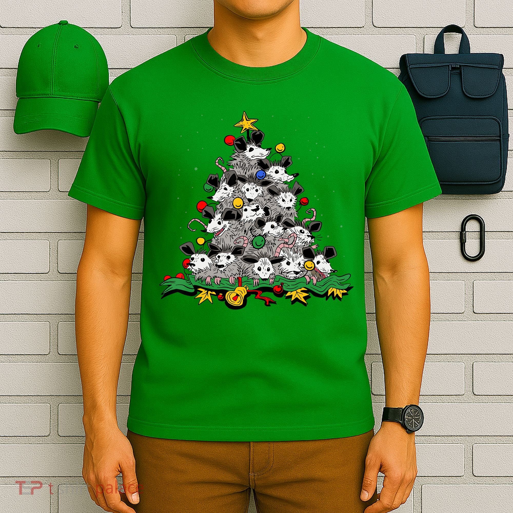 Funny Possum Christmas Tree Ornament Decor Opossum Lovers T-Shirt