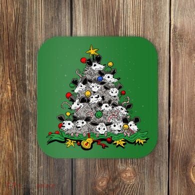 Funny Possum Christmas Tree Ornament Decor Opossum Lovers Coaster