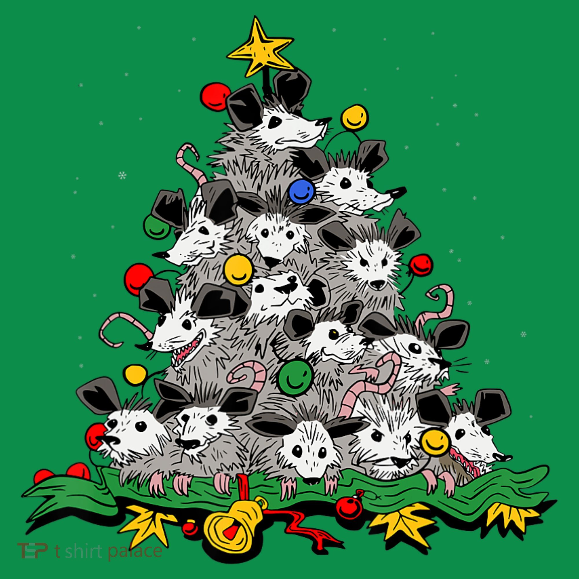 Funny Possum Christmas Tree Ornament Decor Opossum Lovers Pajama Set