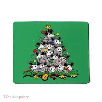 Funny Possum Christmas Tree Ornament Decor Opossum Lovers Mousepad